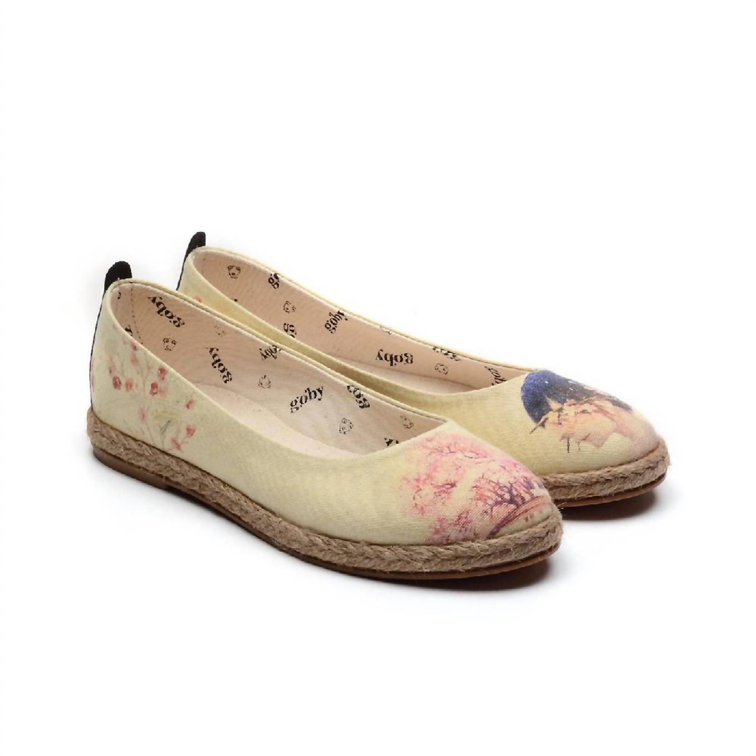 New Goby Shoes Women's Ballerinas Canvas Flats In Yellow